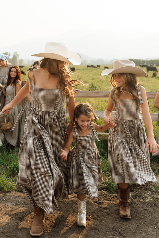 The Girls Cozette Dress in Gingham - PRE-ORDER