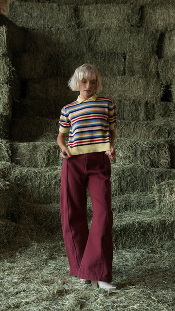 Caroline Sweater in Vintage Stripe - PREORDER
