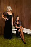 The Lola Dress in Black Silk Velvet - PREORDER