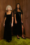 The Lola Dress in Black Silk Velvet - PREORDER