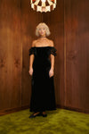The Lola Dress in Black Silk Velvet - PREORDER