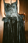 Ella Dress in Black Silk Velvet - PREORDER