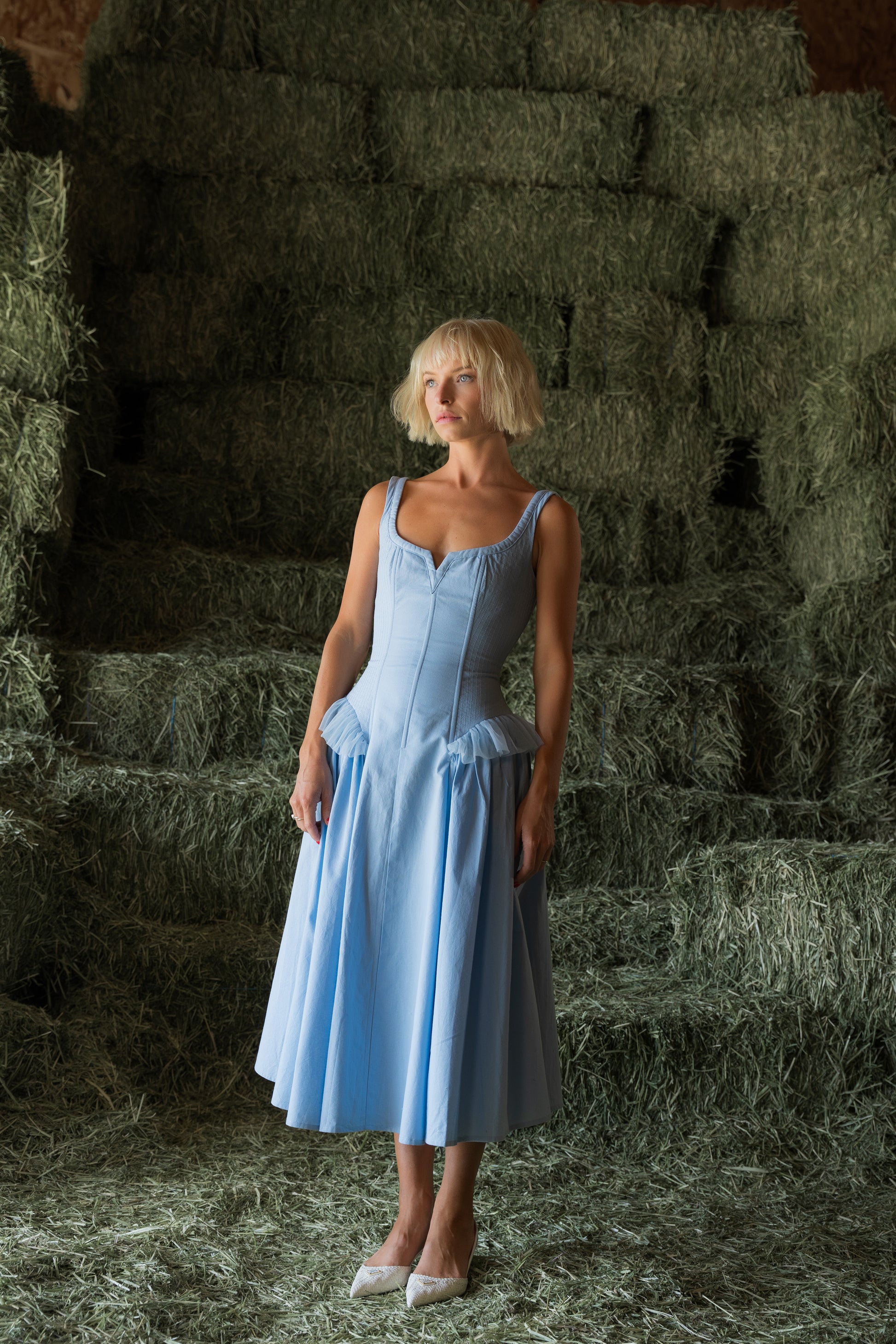 The Ella Dress in Sky Blue