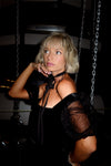 The Lola Dress in Black Silk Velvet - PREORDER