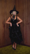 The Millie Dress in Black Silk Velvet - PRESALE